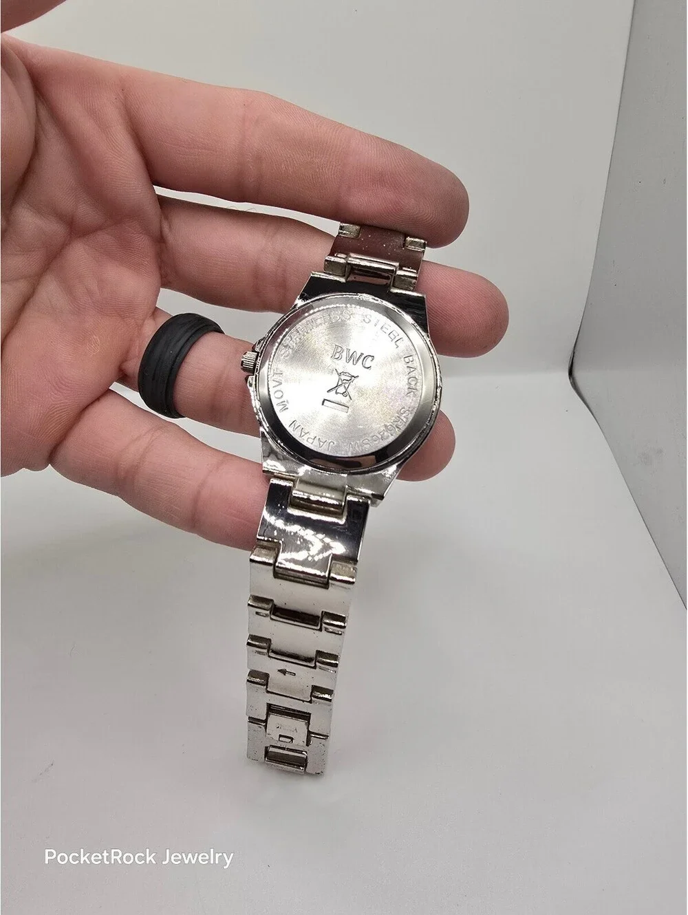 BWC Women’s Quartz Analog Watch White Dial Diamond Accent Silver Bracelet